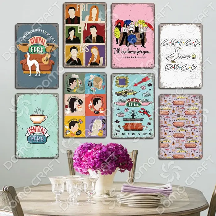 Plaque de café Vintage Friends