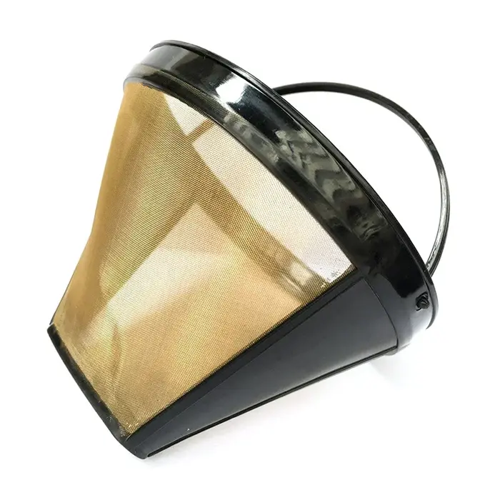Filtre à café réutilisable, cône, pour cafetière, remplacement de cafetière, panier Permanent, accessoires pour café