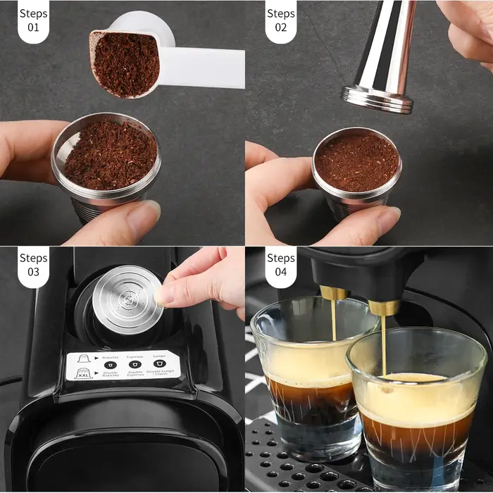 Recafimil Capsule de café XXL réutilisable pour dosette de machine LOR filtre