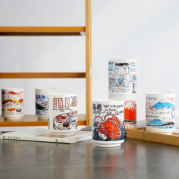 Tasses en céramique à Impression japonaise