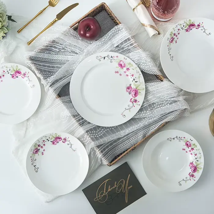 Wourmth-Assiettes en porcelaine Sophia