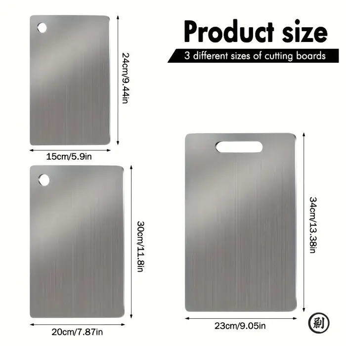 Planches à découper en acier inoxydable