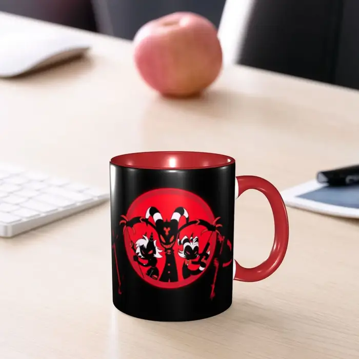 Helluva Boss Logo tasses à café bricolage personnalisé humoristique dessin animé film tasse en céramique