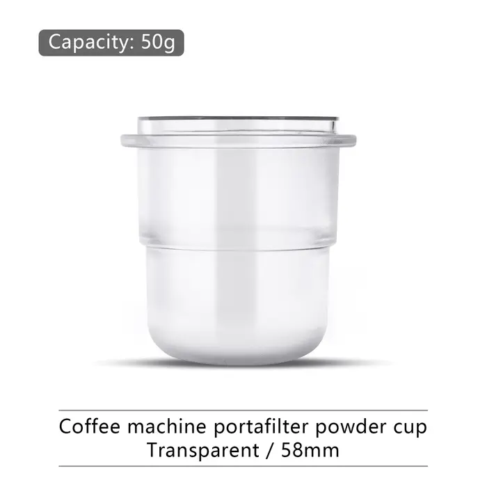 Tasse de dosage de café transparente givrée, mug à espresso, tasse de dosage pour porte-filtre de 58