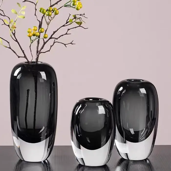 Vase en verre Transparent fleur de cristal