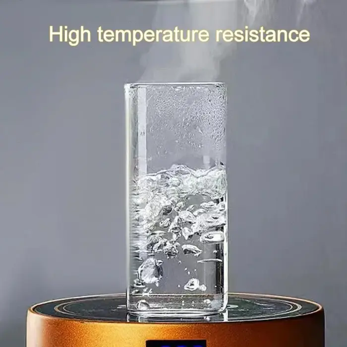 Tasse carrée en verre à café résistante à la chaleur