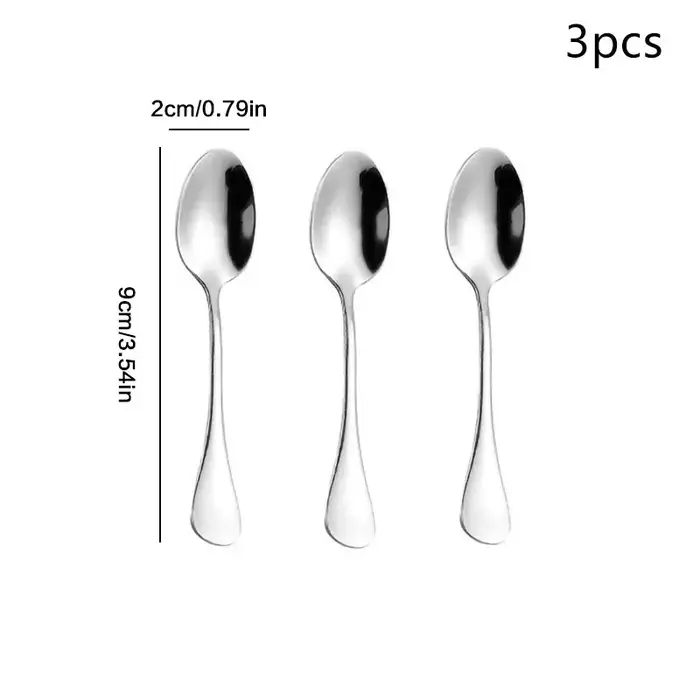 Cuillère à expresso 3/5 pièces, Mini cuillère à café en acier inoxydable de 9cm, cuillère à Dessert