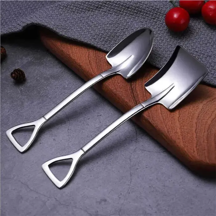 Pcs 1/2 Cuillère À Café Ensemble de Couverts En Acier Inoxydable Rétro Fer Pelle