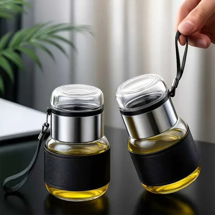Ins – tasse à thé transparente en verre de jetée de haute valeur