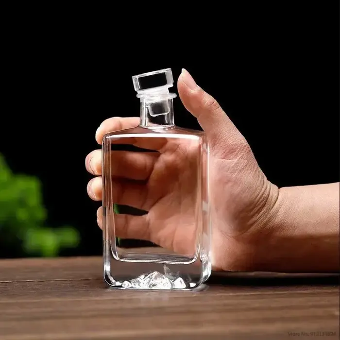 Carafe à whisky en verre transparent sans plomb