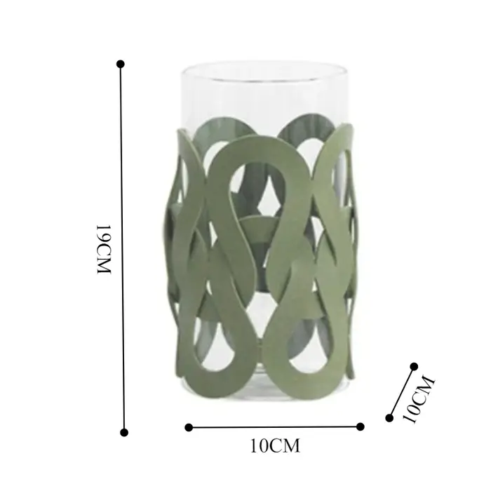 Vases en verre décoration esthétique Vase à fleurs salon Vases élégants Table tissage décor fleurs b
