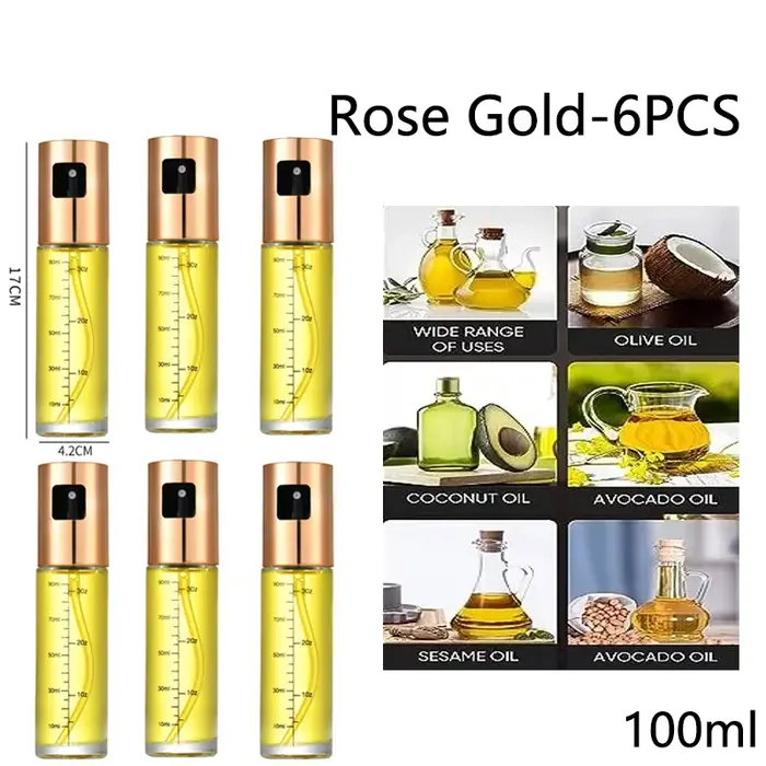 Pulvérisateur d'huile en verre pour la cuisine, vaporisateur d'huile d'olive pour salade, barbecue,