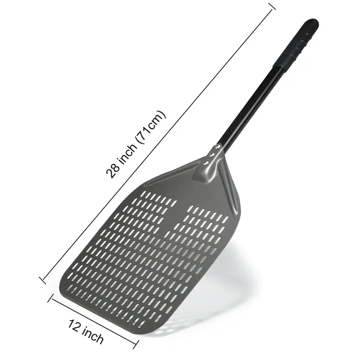 12 "duro anodisé perforé Pizza Peel Rectangle