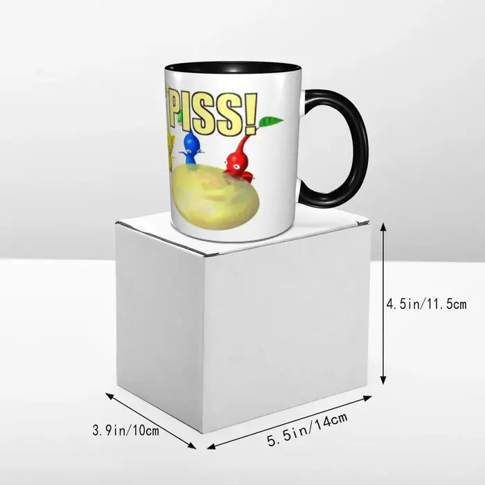 Jeux de dessins animés personnalisés Pikmin Piss tasse bricolage en céramique thé lait