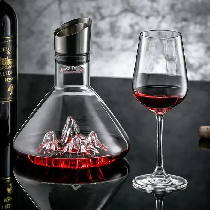 Carafe à vin pour whisky Iceberg, 1500ML, fait à la main, verseur de vin en cristal sans plomb, Cara