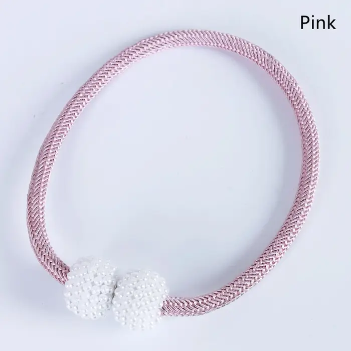 2 pièces perle magnétique rideau pince porte-rideau cravate boucle Clips suspendus boule