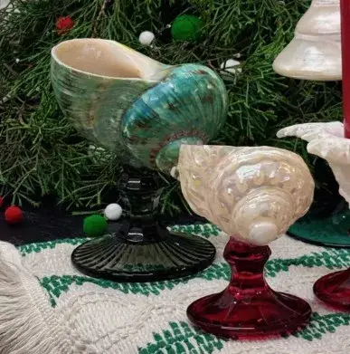 Verre à vin en forme de coquille de conque, design de niche, décoration cadeau