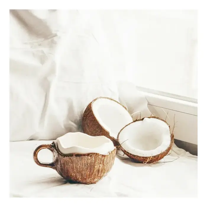 Tasse à noix de coco, tasse à café en céramique
