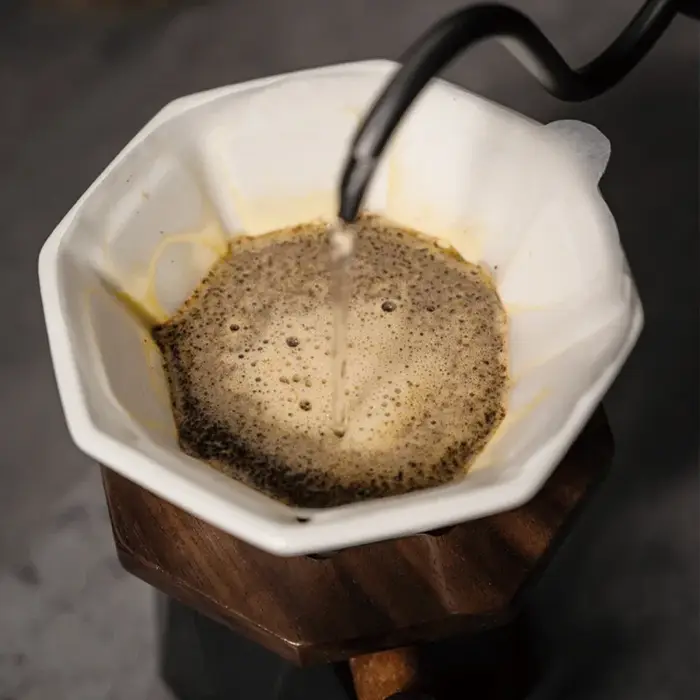 Tasse de filtre à café octogonal en céramique