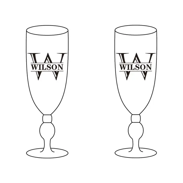 Flûte à Champagne personnalisée pour mariage, gravure Laser personnalisée, tasse de flûte en verre M