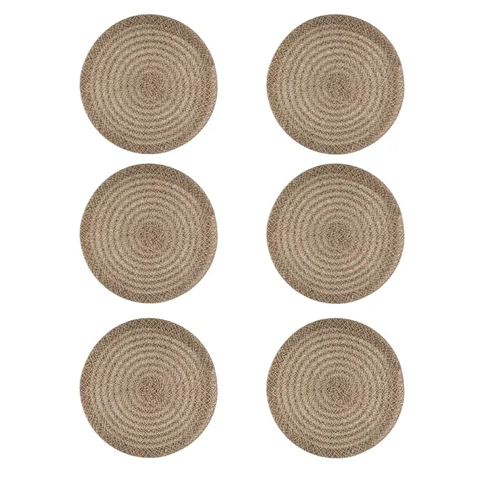 4/6 napperons de noël Jute pour Table à manger vacances