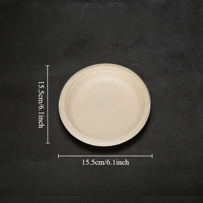 Assiettes en papier jetables épaisses de 6 pouces