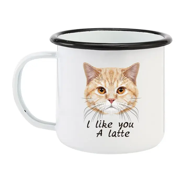 Tasse émaillée personnalisée avec logo