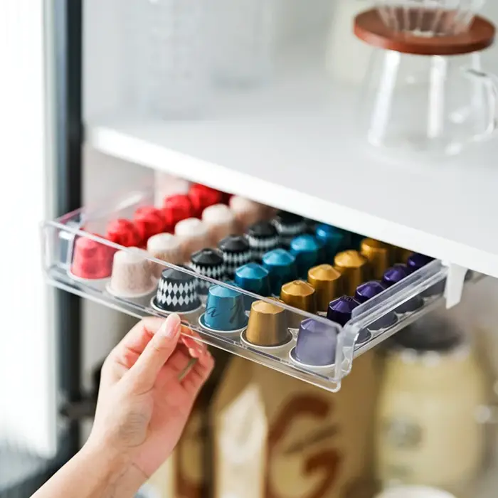 Boîte de rangement de capsules de café à usage domestique