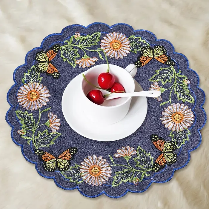 Polymères ronds en tissu pour table à manger de luxe
