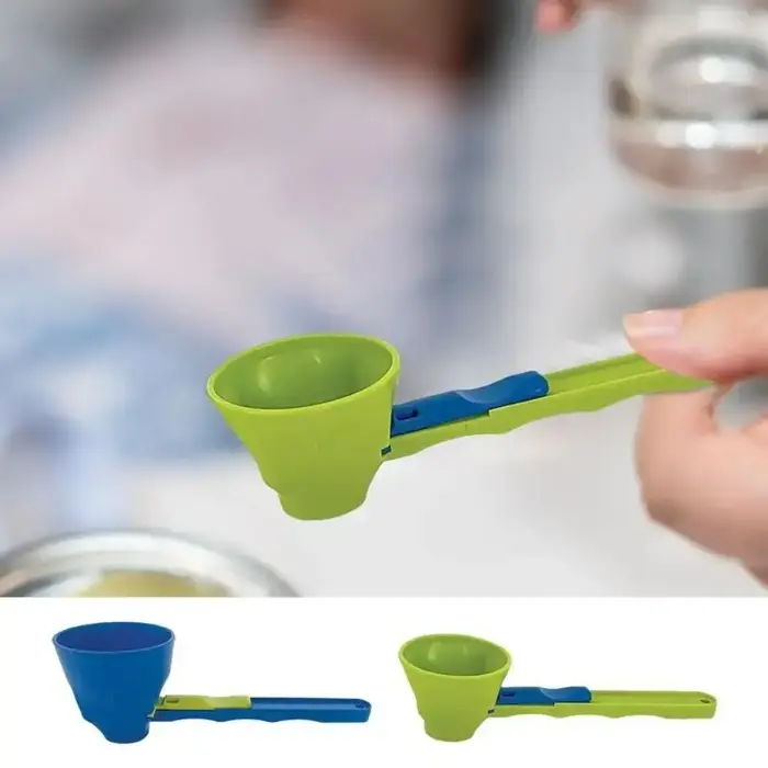 Flling cuillère à café entonnoir en plastique réutilisable