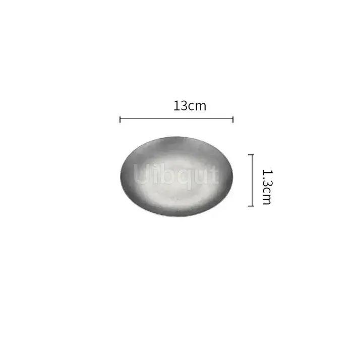 Assiette à dîner en métal de Style industriel Vintage 304, en acier inoxydable, pour Camping en plei