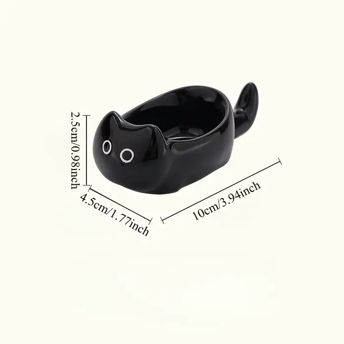 Mini assiette à tremper en céramique en forme de chat, plat d'appoint, petit bol, vaisselle de maiso