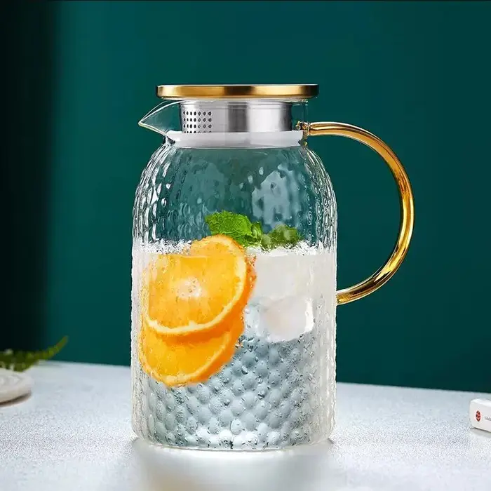 Pichet à jus en verre antidéflagrant, résistant à la chaleur, tasse d'eau, bouilloire froide, récipi