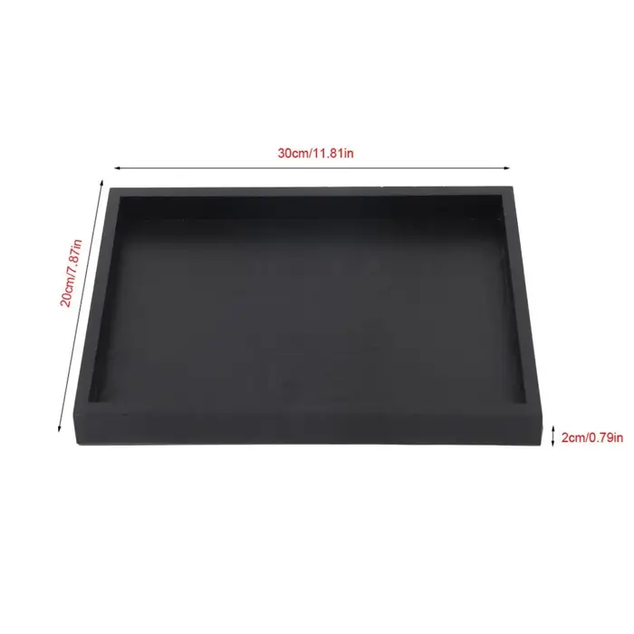 Plateau à collation en bois noir