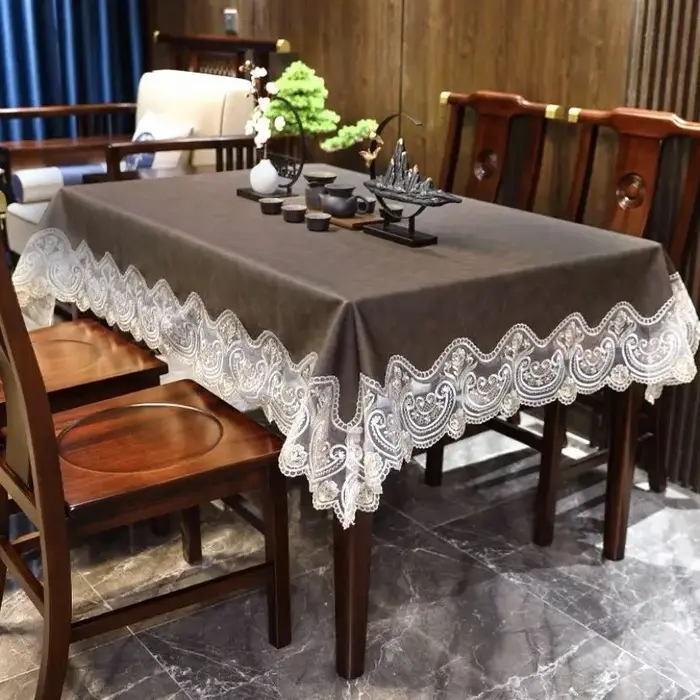 Nappe en cuir PU dentelle imperméable