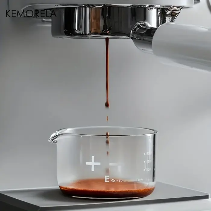 KEMORELA 1/2 pièces verres à expresso 60ml tasse à mesurer à échelle claire liquide verre lourd tasses à café maison Barista accessoires
