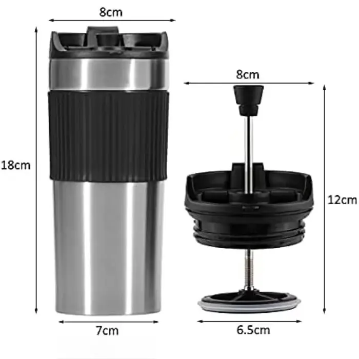 Cafetière Portable presse française tasse isolée avec Double paroi isolé café sous vide thé Thermos