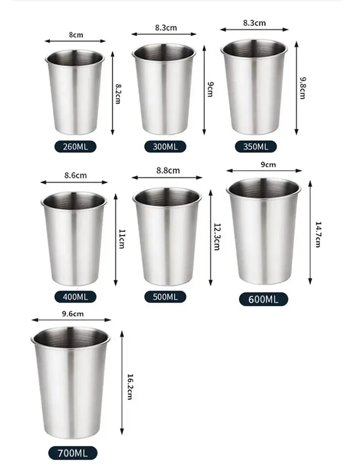 Verre à bière 500ml/600ml/700ml