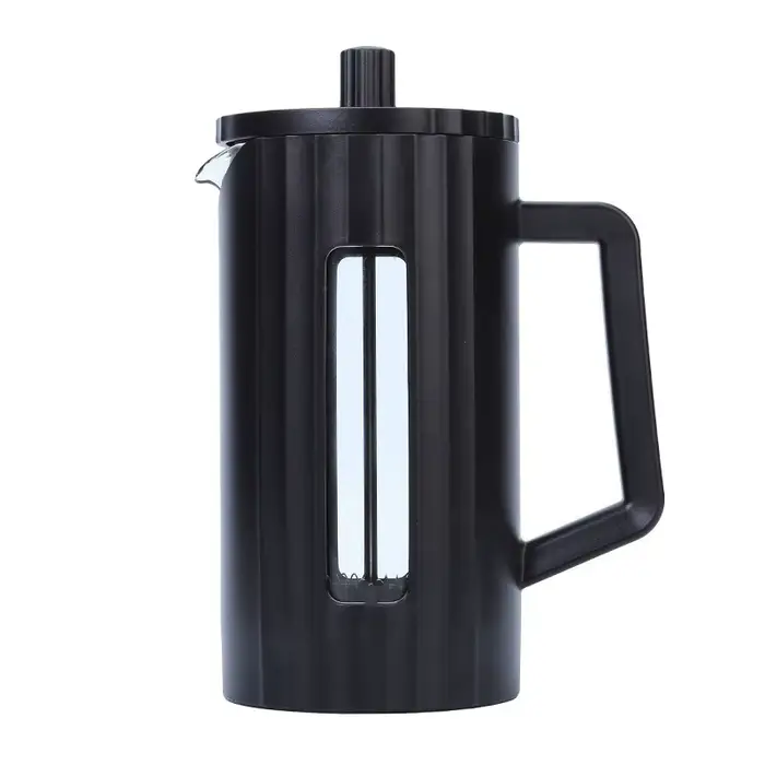 Cafetière à Pression Française en Acier Inoxydable Haute Densité et Verre Résistant à la Chaleur, Us