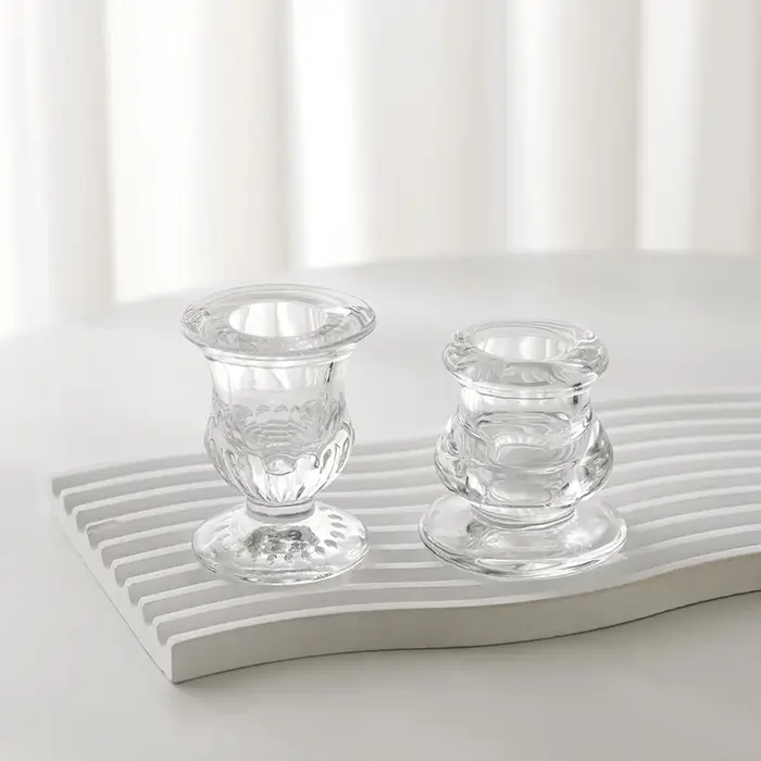 Bougeoir en verre décoratif nordique