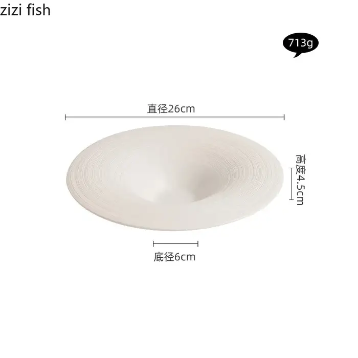 Assiette de service en céramique blanche