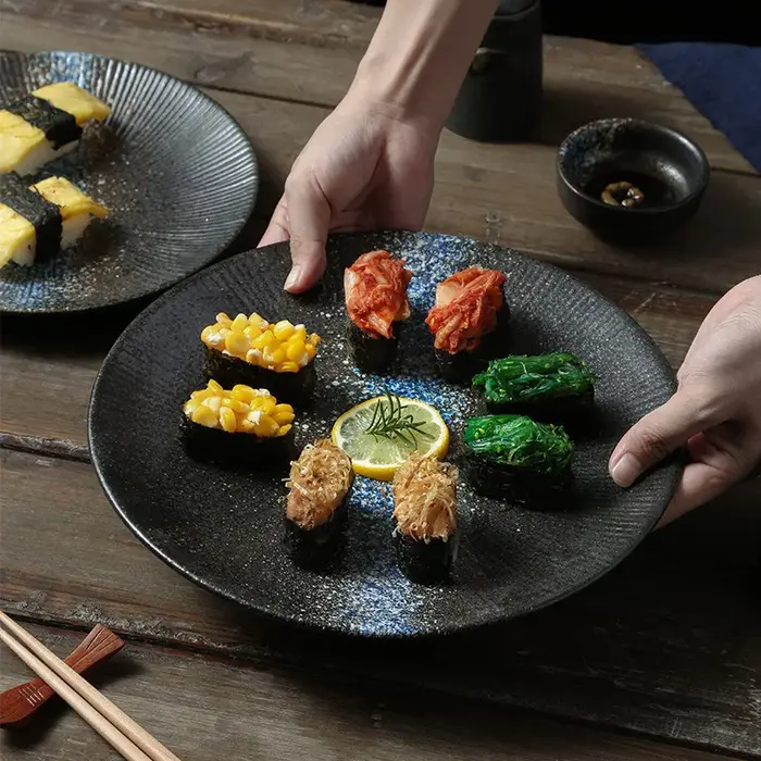 Assiette de cuisine occidentale en céramique
