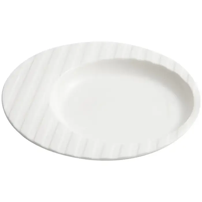 Assiette en céramique à motif de lignes pour restaurant