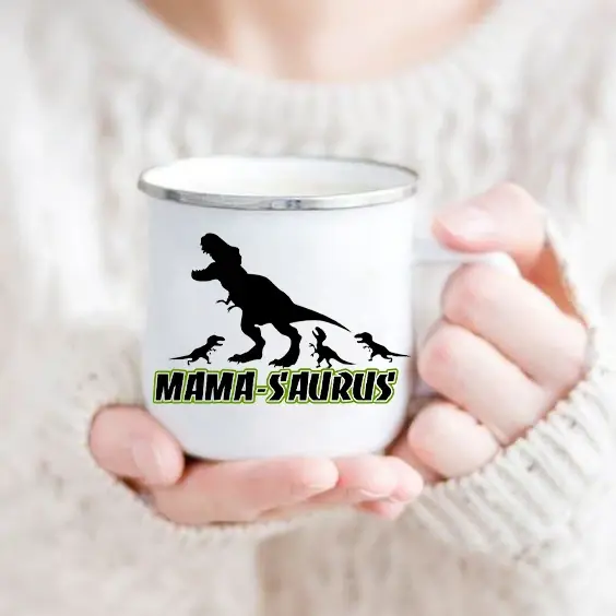 Tasses à café en émail pour maman