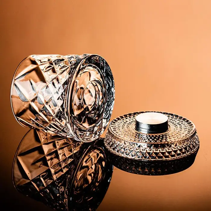 Verres à whisky rotatifs avec Base en verre