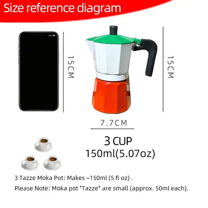 Ensemble de cafetières pour la maison : Machine à expresso compacte, Cafetière italienne Moka, Cafetière multifonction pour cuisinière, Ensemble de café à faire couler, C