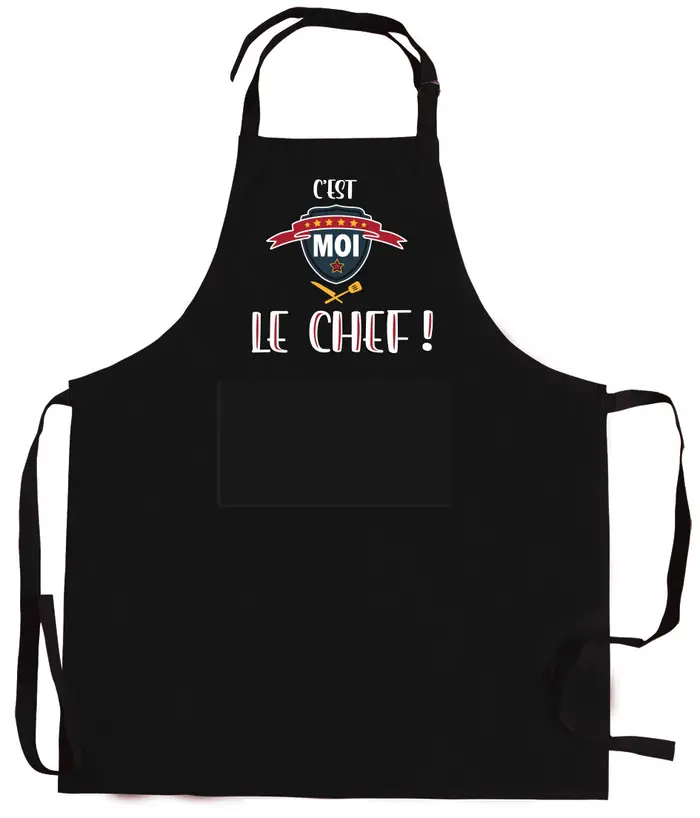 Tablier de cuisine Le chef recycl Noir 72 x 90
