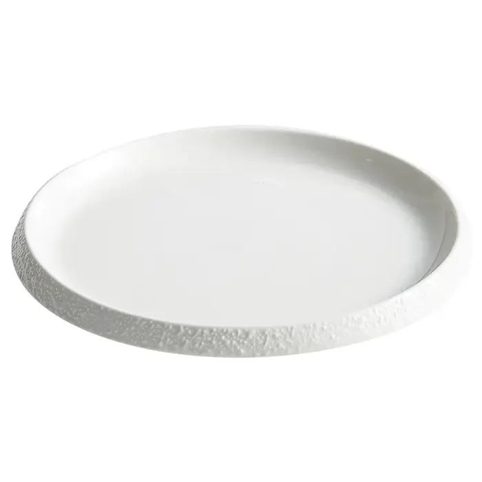 Assiette occidentale à steak de cuisine artistique en porcelaine blanche