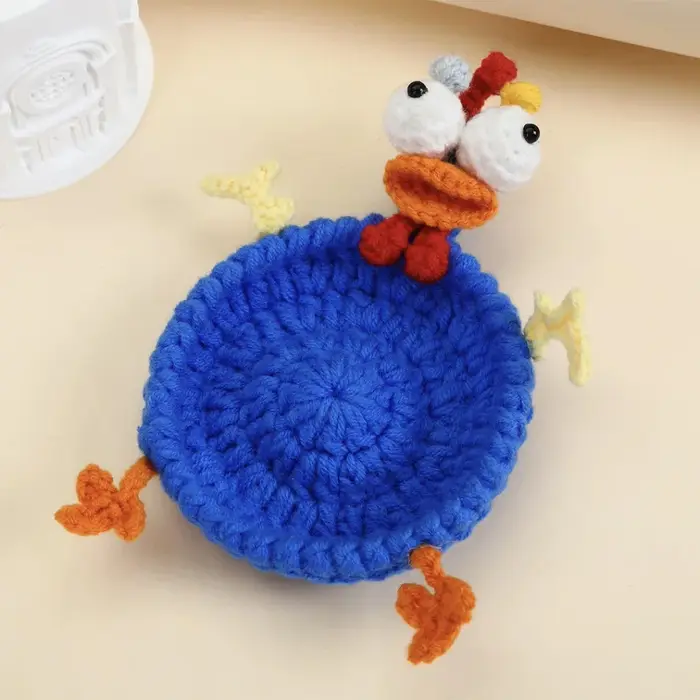 Sous-verres en crochet faits main avec des animaux mignons