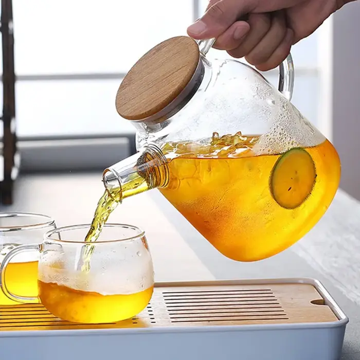 Théière en Verre Transparente Borosilicate